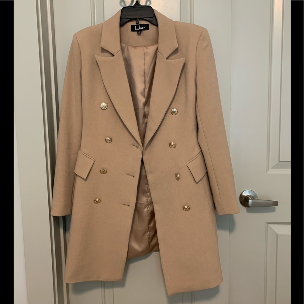 Tan Double-Breasted Coat